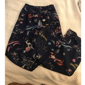 Tory Burch Printed Silk Flare Pants